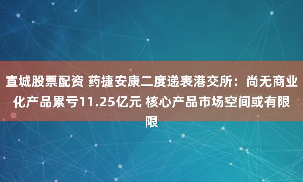 宣城股票配资 药捷安康二度递表港交所：尚无商业化产品累亏11.25亿元 核心产品市场空间或有限